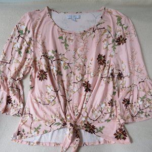 New Directions Pink Floral Top - Size XL